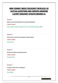 68W COMBAT MEDIC EXAM BUNDLE &vert;ACTUAL QUESTIONS AND VERIFIED ANSWERS &vert;LATEST 2026&sol;2027 UPDATE
