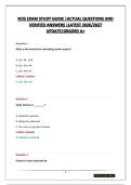 RCIS EXAM STUDY GUIDE &vert;ACTUAL QUESTIONS AND VERIFIED ANSWERS &vert;LATEST 2026&sol;2027 UPDATE&vert;GRADED A&plus;