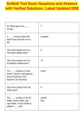 Softball Test Exam Questions and Answers&NewLine;with Verified Solutions &vert; Latest Updated 2026