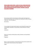 NUR 242 MED SURG EXAM 1 LATEST ACTUAL EXAM QUESTIONS AND CORRECT DETAILED ANSWERS VERIFIED LATEST UPDATE 2026 GUARANTEED SUCCESS ALREADY GRADED A&plus;&vert;&vert;GALEN COLLEGE OF NURSING