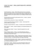 COUC 515 QUIZ 1- REAL QUESTIONS WITH VERIFIED ANSWERS