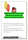 BNMN501 Multi-Choice Exam &vert; 60&plus; Exam Questions & Verified Answers &vert; Comprehensive Nursing Assessment&comma; Neurological Assessment&comma; Cardiovascular Assessment&comma; Respiratory Assessment & Clinical Reasoning