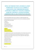 RNSG 1517 PROTECTION AND REGULATION &NewLine;SEMESTER 1 EXAM ACTUAL CORRECT &NewLine;QUESTIONS AND VERIFIED DETAILED &NewLine;ANSWERS&vert; CURRENTLY TESTING VERSION &vert; &NewLine;ALREADY GRADED A&plus;&vert;NEWEST&vert;EXPERT &NewLine;VERIFIED FOR GUARANTEED PASS 2026&sol;2027 