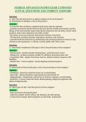 NGR6141 ADVANCED PATHO EXAM 2 UPDATED&NewLine;ACTUAL QUESTIONS AND CORRECT ANSWERS