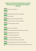 NGR6141 ADVANCED PATHOPHYSIOLOGY EXAM 1&NewLine;UPDATED ACTUAL QUESTIONS AND CORRECT&NewLine;ANSWERS
