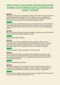 NGR6172 EXAM 1 KNOWLEDGE CHECKS QUIZZES BASIC&NewLine;PHARMA COLOGY UPDATED ACTUAL QUESTIONS AND&NewLine;CORRECT ANSWERS