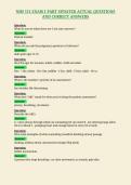 NHS 111 EXAM 1 PART UPDATED ACTUAL QUESTIONS&NewLine;AND CORRECT ANSWERS