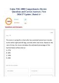 Galen NSG 4800 Comprehensive Review Questions and Correct Answers &vert; New 2026&sol;27 Update &vert; Rated A&plus;