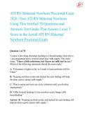 ATI RN Maternal Newborn Proctored Exam 2026 &vert; Pass ATI RN Maternal Newborn Using This Verified 70 Questions and Answers Test Guide That Assures Level 3 Score in the Actual ATI RN Maternal Newborn Proctored Exam