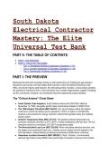 South Dakota Electrical Contractor License Exam Test Bank 2026&sol;027 &vert; Elite NEC 2023 & ARSD Mastery &NewLine;&lpar;11&plus; Q&A with Mentor Analysis&rpar;