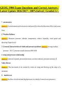 GEOG 1900 Exam Questions and Correct Answers &vert;&NewLine;Latest Update 2026&sol;2027 &vert; 100&percnt;Solved &vert; Graded A&plus;&period;