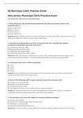 NJ Municipal Clerk Practice Exam &vert; Questions & Answers