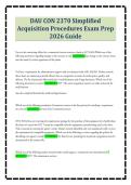 DAU CON 2370 Simplified&NewLine;Acquisition Procedures Exam Prep&NewLine;2026 Guide