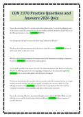 CON 2370 Practice Questions and&NewLine;Answers 2026 Quiz