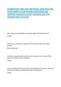 ELEMENTARY FINE ARTS METHODS- D695 WGU PRE-ASSESSMENT EXAM REVIEW QUESTIONS AND VERIFIED ANSWERS LATEST VERSION 2026 FOR GUARANTEED SUCCESS