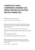 COSMETOLOGY CLINICAL&NewLine;COMPREHENSIVE ASSESSMENT 2026&NewLine;VERIFIED QUESTIONS AND SOLUTIONS&NewLine;PRACTICAL TRAINING PACK