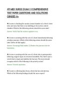 ATI MED SURGE EXAM 3 COMPREHENSIVE&NewLine;TEST PAPER QUESTIONS AND SOLUTIONS&NewLine;GRADED A&plus;&NewLine;