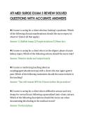 ATI MED SURGE EXAM 3 REVIEW SOLVED&NewLine;QUESTIONS WITH ACCURATE ANSWERS