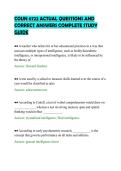 COUN 6722 ACTUAL QUESTIONS AND&NewLine;CORRECT ANSWERS COMPLETE STUDY&NewLine;GUIDE