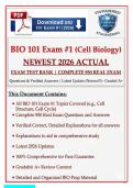 BIO 101 Exam &num;1 2026 &vert; Practice Questions & Verified Answers &vert; Latest Update