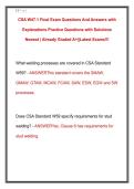 CSA W47&period;1 Final Exam Questions And Answers with &NewLine;Explanations Practice Questions with Solutions &NewLine;Newest &vert; Already Graded A&plus;&vert;&vert;Latest Exams&excl;&excl;&excl;