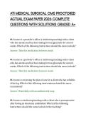 ATI MEDICAL SURGICAL CMS PROCTORED&NewLine;ACTUAL EXAM PAPER 2026 COMPLETE&NewLine;QUESTIONS WITH SOLUTIONS GRADED A&plus;