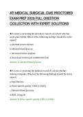 ATI MEDICAL SURGICAL CMS PROCTORED&NewLine;EXAM PREP 2026 FULL QUESTION&NewLine;COLLECTION WITH EXPERT SOLUTIONS&NewLine;