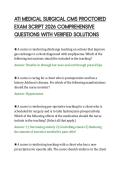 ATI MEDICAL SURGICAL CMS PROCTORED&NewLine;EXAM SCRIPT 2026 COMPREHENSIVE&NewLine;QUESTIONS WITH VERIFIED SOLUTIONS&NewLine;