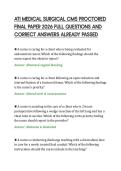 ATI MEDICAL SURGICAL CMS PROCTORED&NewLine;FINAL PAPER 2026 FULL QUESTIONS AND&NewLine;CORRECT ANSWERS ALREADY PASSED