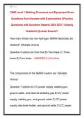 CWB Level 1 Welding Processes and Equipment Exam &NewLine;Questions And Answers with Explanations &vert;&vert;Practice &NewLine;Questions with Solutions Newest 2026 2027 &vert; Already &NewLine;Graded A&plus;&vert;&vert;Latest Exams&excl;&excl;&excl;