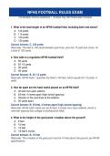 NFHS Football Rules Exam &ndash; 120 Practice Questions with Answer Key & Rationales