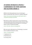 ATI NURSING INFORMATICS UPDATED 2&NewLine;COMPREHENSIVE TEST PAPER QUESTIONS&NewLine;AND SOLUTIONS GRADED A&plus;&NewLine;