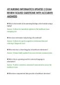 ATI NURSING INFORMATICS UPDATED 2 EXAM&NewLine;REVIEW SOLVED QUESTIONS WITH ACCURATE&NewLine;ANSWERS&NewLine;