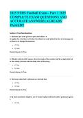 2025 NFHS Football Exam - Part 1 2025 COMPLETE EXAM QUESTIONS AND ACCURATE ANSWERS &vert;ALREADY PASSED&excl;&excl;&NewLine;