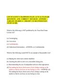 LAW OF AGENCY CHAMPIONS EXAM &vert; ACTUAL EXAM 400&NewLine;QUESTIONS AND CORRECT DETAILED ANSWERS &vert;&NewLine;ALREADY GRADED A&plus; &vert; 2026&sol;2027 &vert; GUARANTEED PASS &vert;&NewLine;STUDY GUIDE&period;&NewLine;