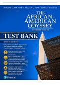 Test Bank for The African-American Odyssey&comma; Combined Volume&comma; 7th Edition &lpar;Hine&comma; Hine & Harrold&comma; 2021&rpar; &vert; All Chapters 1&ndash;24 Covered