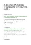 ATI PEDS ACTUAL EXAM PAPER 2026&NewLine;COMPLETE QUESTIONS WITH SOLUTIONS&NewLine;GRADED A&plus;