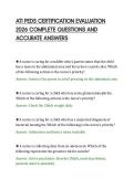 ATI PEDS CERTIFICATION EVALUATION&NewLine;2026 COMPLETE QUESTIONS AND&NewLine;ACCURATE ANSWERS