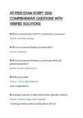 ATI PEDS EXAM SCRIPT 2026&NewLine;COMPREHENSIVE QUESTIONS WITH&NewLine;VERIFIED SOLUTIONS&NewLine;