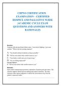  CHPN Certification Exam&colon; Hospice and Palliative Nursing