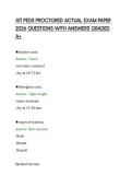 ATI PEDS PROCTORED ACTUAL EXAM PAPER&NewLine;2026 QUESTIONS WITH ANSWERS GRADED&NewLine;A&plus;