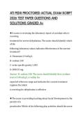ATI PEDS PROCTORED ACTUAL EXAM SCRIPT&NewLine;2026 TEST PAPER QUESTIONS AND&NewLine;SOLUTIONS GRADED A&plus;