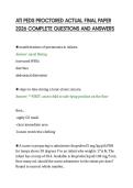 ATI PEDS PROCTORED ACTUAL FINAL PAPER&NewLine;2026 COMPLETE QUESTIONS AND ANSWERS&NewLine;