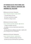 ATI PHARMACOLOGY PROCTORED 2026&NewLine;FINAL PAPER COMPLETE QUESTIONS AND&NewLine;ANSWERS FULL SOLUTION&NewLine;