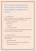 NCCCO Telescopic Boom Crane Certification Exam Questions and Answers