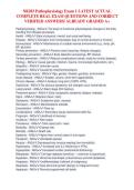 NR283 Pathophysiology Exam 1 LATEST ACTUAL &NewLine;COMPLETE REAL EXAM QUESTIONS AND CORRECT &NewLine;VERIFIED ANSWERS&sol; ALREADY GRADED A&plus;