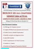 Biology 101 Chapters 1&ndash;3 2026 &vert; High-Yield Review &vert; Practice Questions & Verified Answers