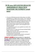 NUR 504 ADVANCED HEALTH ASSESSMENT PRACTICE MASTERY BLUEPRINT 2026 2027