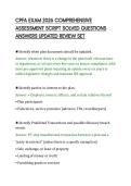 CPFA EXAM 2026 COMPREHENSIVE&NewLine;ASSESSMENT SCRIPT SOLVED QUESTIONS&NewLine;ANSWERS UPDATED REVIEW SET