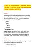 DAANCE All Modules Final Certification Exam &vert; &NewLine;Complete Practice  QUESTIONs&comma; Verified Answers & &NewLine;Detailed Rationales &lpar;2026&sol;2027&rpar;